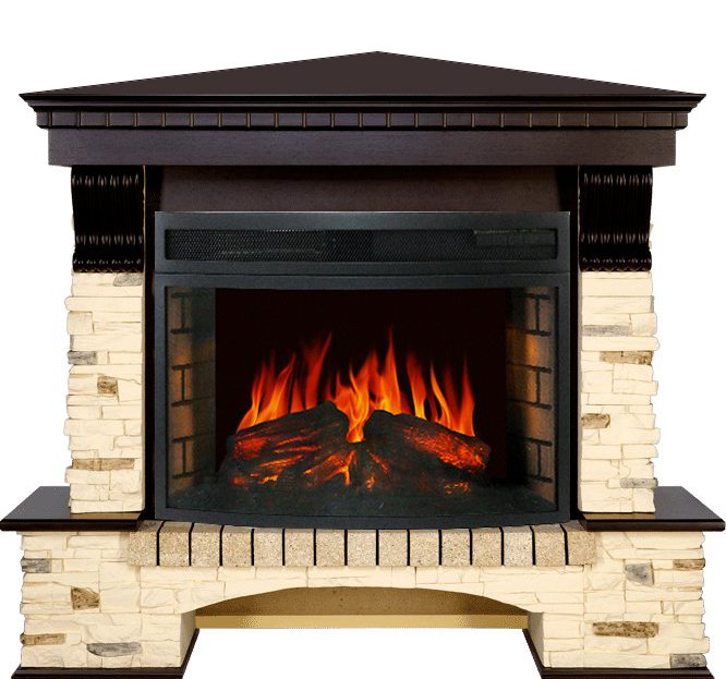 Каминокомплект Royal Flame Pierre Luxe сланец угловой c очагом Dioramic 25 FX