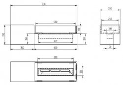 Биокамин напольный Zefire Podium 900