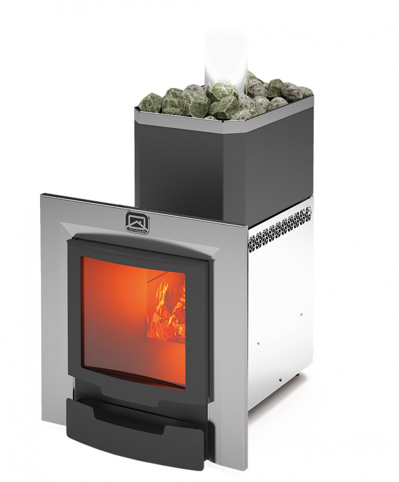 Печь отопительная Теплодар Русь-12 ЛНЗП Профи Панорама (1.1)