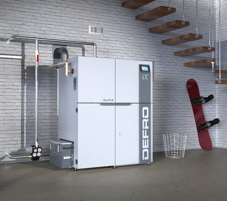 Напольный твердотопливный котел Defro Alfa II 30
