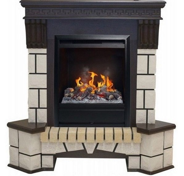 Каминокомплект RealFlame Stone new STD/EUG с очагом 3D Olympic