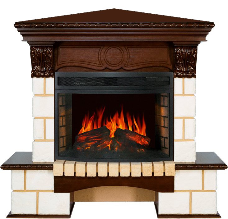 Каминокомплект Royal Flame Pierre Luxe шампань угловой c очагом Dioramic 25 FX