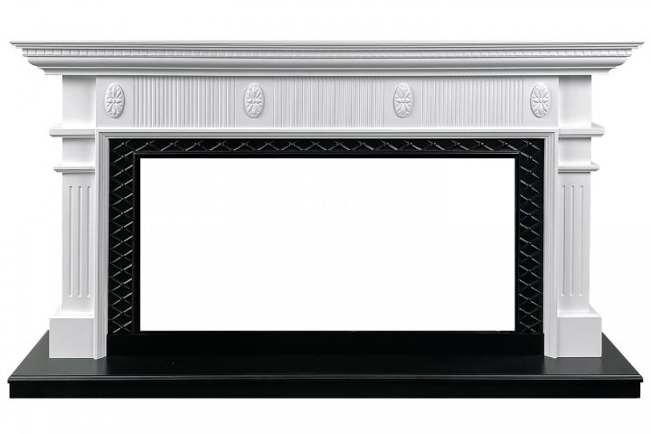 Портал Royal Flame Carlyle под очаг Vision 42 белый с черным