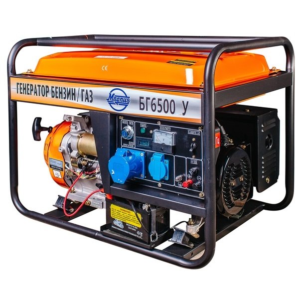 Газо-бензиновый электрогенератор Magnus БГ-6500У