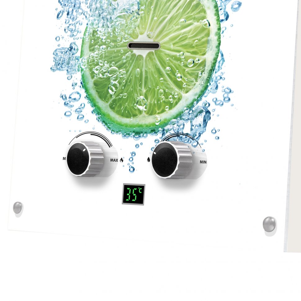 Водонагреватель проточный газовый Ballu GWH 10 Fiery Glass Lime