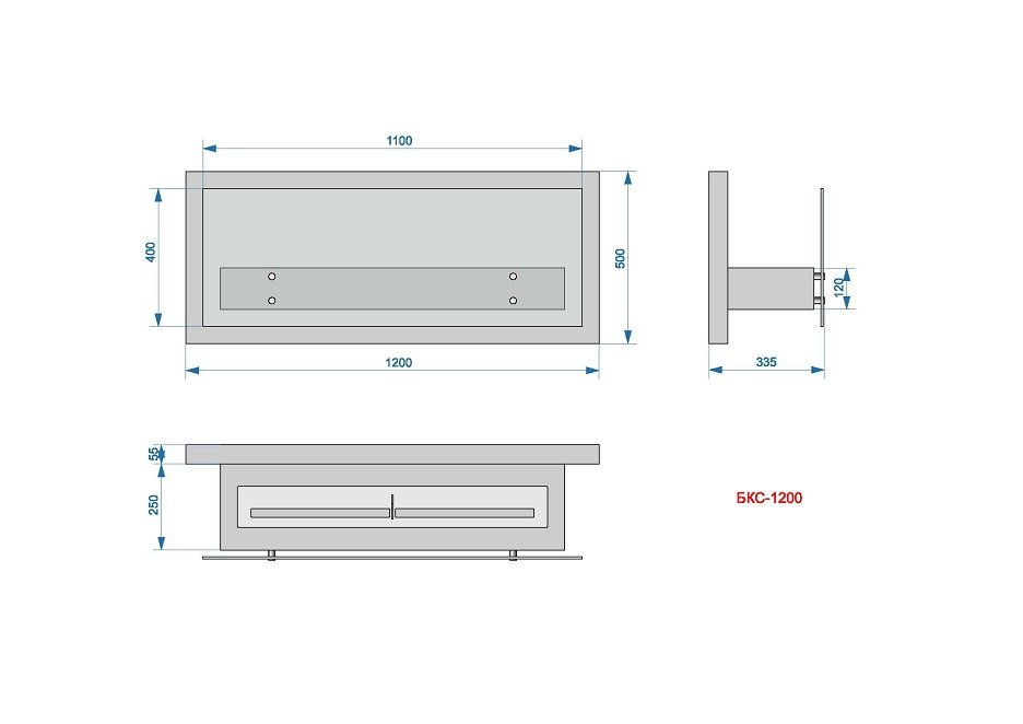 Настенный биокамин Lux Fire Премьера 1200 БКС-1200