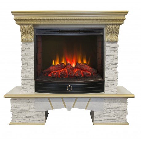 Каминокомплект RealFlame Rockland LUX 25/25,5 с очагом Evrika 25,5 LED