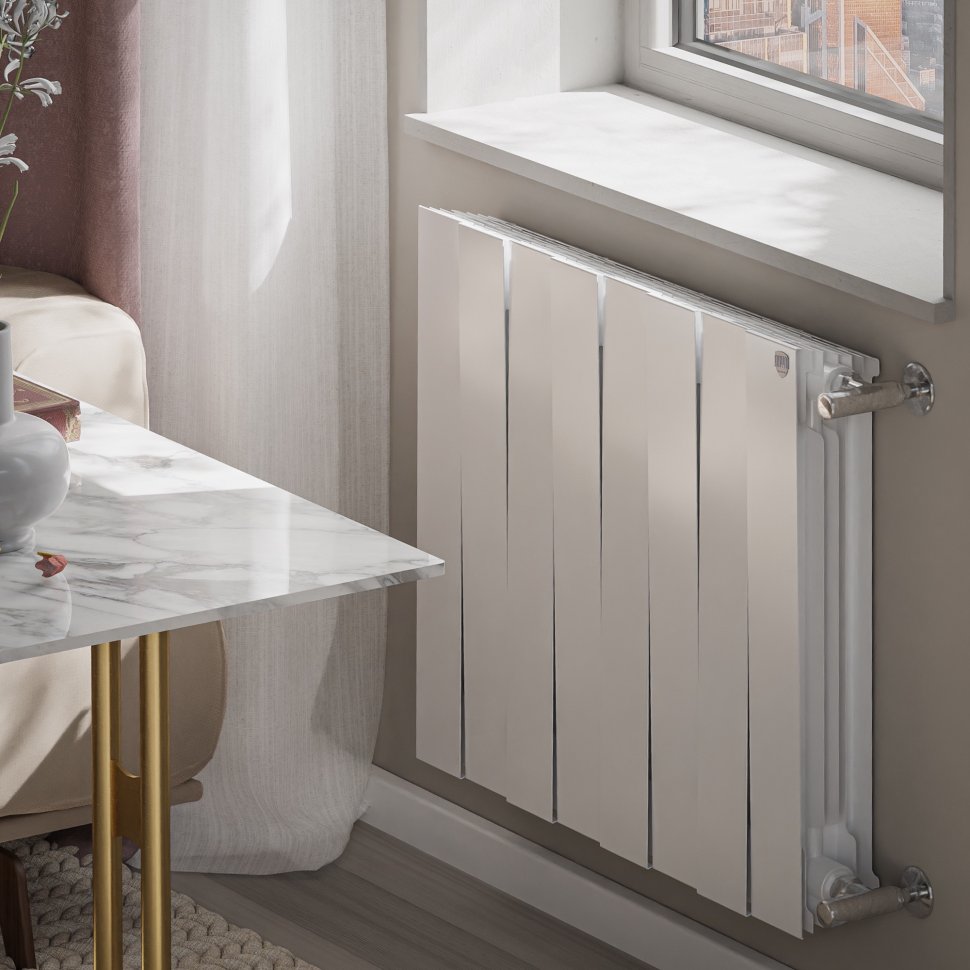 Биметаллический радиатор отопления Royal Thermo PianoForte 500 белый 8 секций