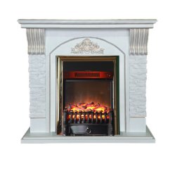 Каминокомплект Interflame Диксон с очагом Fobos FX M Brass