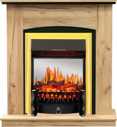 Каминокомплект Royal Flame Barcelona Дуб золотой c очагом Fobos FX M Brass