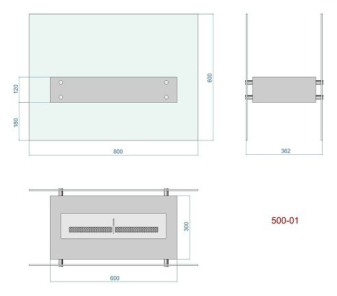 Напольный биокамин Lux Fire Консул 1 800 БКН-К1-800