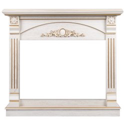 Портал Firelight Barocco 30 шпон белый дуб с золотой патиной