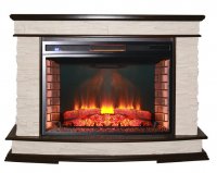 Каминокомплект Interflame Памир сланец коньячный дуб с очагом Panoramic 33 LED FX QZ