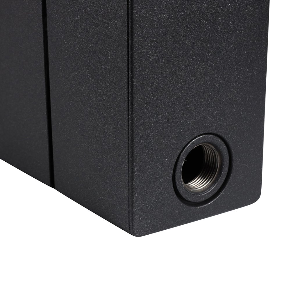 Биметаллический радиатор отопления Rifar Supremo 500 боковое подключение 14 секций антрацит