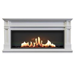 Встроенный портальный биокамин SteelHeat Bordo Long стекло