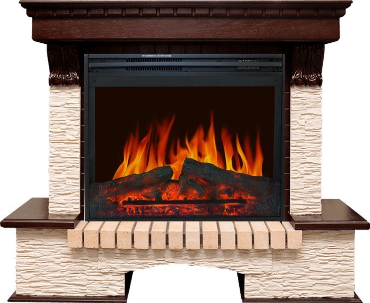 Каминокомплект Royal Flame Pierre Luxe мелкий сланец бежевый c очагом Jupiter FX New