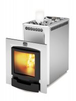 Печь отопительная Теплодар Сибирь-30 ЛНЗП Профи Панорама (без двери 16"/обрамления)