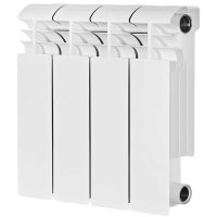 Биметаллический радиатор отопления Stout Vega 200 4 секции боковое подключение белый RAL 9016
