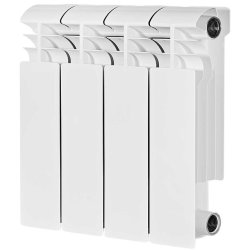 Биметаллический радиатор отопления Stout Vega 200 4 секции боковое подключение белый RAL 9016