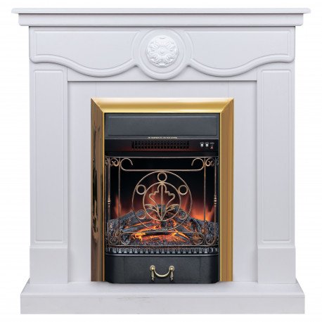 Каминокомплект RealFlame Aurora WT с очагом Majestic Lux Brass