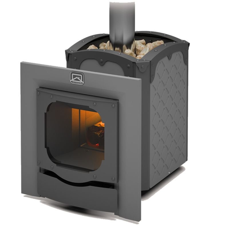 Печь банная Теплодар Былина-18 Ч Панорама 1.2