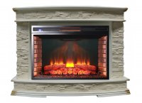 Каминокомплект Interflame Памир сланец бежевый с очагом Panoramic 33 LED FX QZ