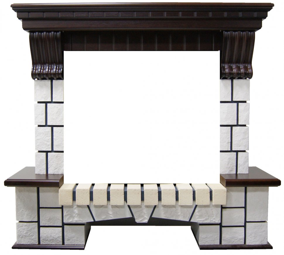 Портал Interflame Экстер темный дуб под очаг Foton 26 M LED FX QZ