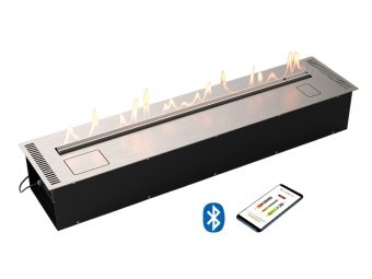 Автоматический биокамин Lux Fire Smart Flame 1200 RC Inox