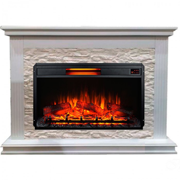 Каминокомплект Interflame МонБлан сланец с очагом Foton 36 LED FX QZ