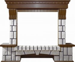 Портал Interflame Экстер средний дуб под очаг Foton 26 M LED FX QZ