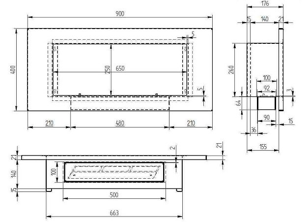 Биокамин Zefire Elliot 900 белый со стемалитом