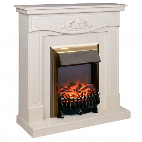 Каминокомплект RealFlame Junona WT с очагом Fobos Lux Brass S