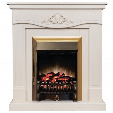 Каминокомплект RealFlame Junona WT с очагом Fobos Lux Brass S