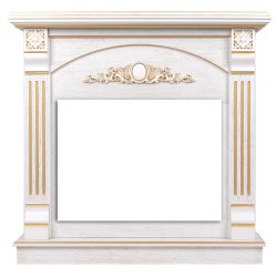 Портал Firelight Barocco 25 белый дуб с золотой патиной