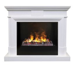 Каминокомплект RealFlame Marco 26 WT с очагом 3D Cassette 630/Black вставка