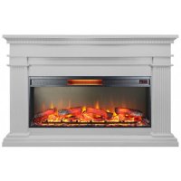 Каминокомплект Interflame Грейс белый с очагом Foton 36 LED FX QZ