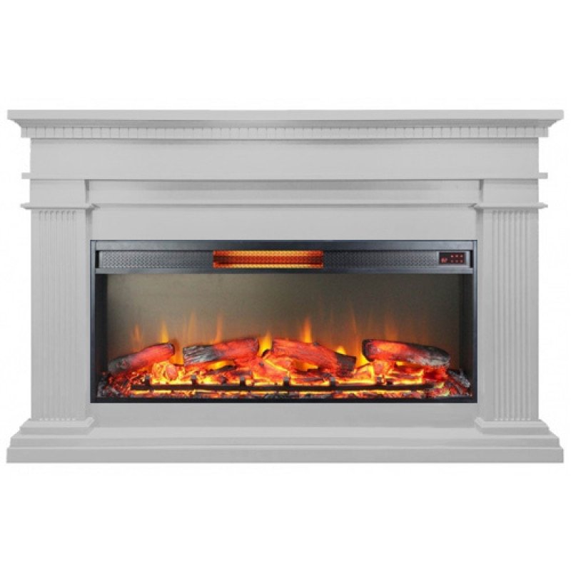 Каминокомплект Interflame Грейс белый с очагом Foton 36 LED FX QZ