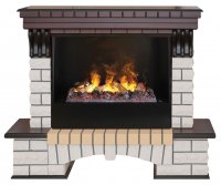 Каминокомплект RealFlame Country 26 AO с очагом 3D Cassette 630 + Black вставка