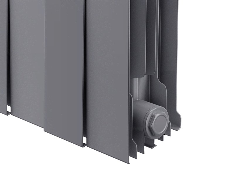 Биметаллический радиатор отопления Royal Thermo PianoForte 300 4 секции Silver Satin