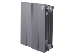 Биметаллический радиатор отопления Royal Thermo PianoForte 300 4 секции Silver Satin