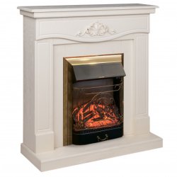 Каминокомплект RealFlame Junona WT с очагом Majestic Lux Brass S