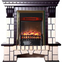 Каминокомплект Interflame Экстер М темный дуб с очагом Majestic FX M Black