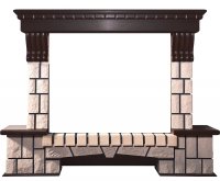 Портал Interflame Экстер темный дуб под очаги Panoramic 33