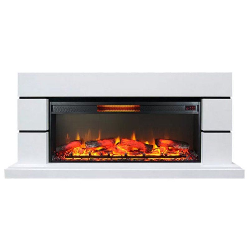 Каминокомплект Interflame Норд белый с очагом Foton 42 LED FX QZ