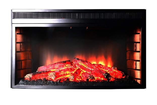 Каминокомплект Interflame Памир сланец с очагом Panoramic 33W LED FX бежевый с золотой патиной