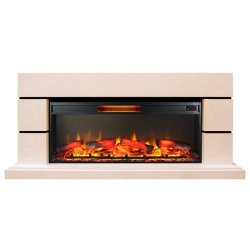 Каминокомплект Interflame Норд бежевый с очагом Foton 42 LED FX QZ
