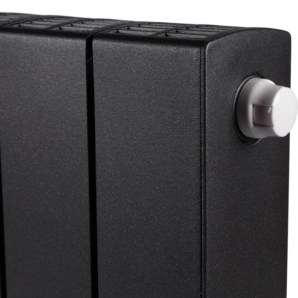 Биметаллический радиатор отопления Rifar Supremo Ventil SVR 350 14 секций нижнее правое подключение антрацит