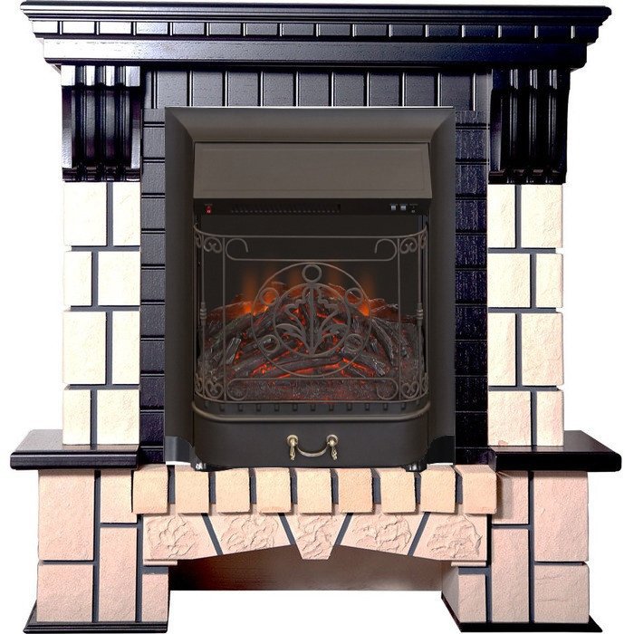 Каминокомплект Interflame Экстер М венге с очагом Majestic FX M Black