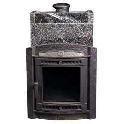 Печь банная PROMetall Атмосфера L в облицовке Амфиболит+Корзина