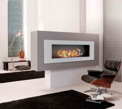 Биокамин Zefire Elliot 1200 c белой рамкой